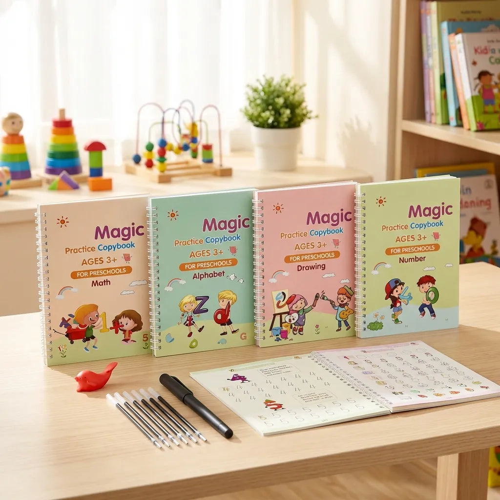 Magic Practice Copybook (4 Book + 10 Refill)