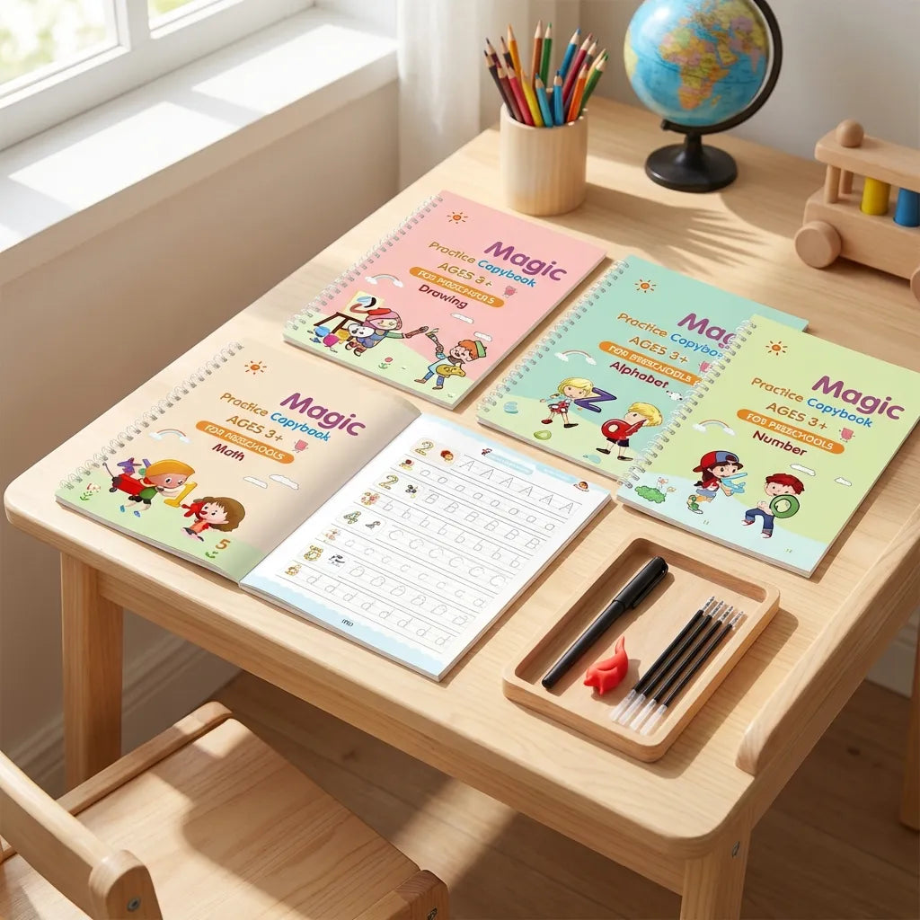 Magic Practice Copybook (4 Book + 10 Refill)