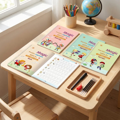 Magic Practice Copybook (4 Book + 10 Refill)