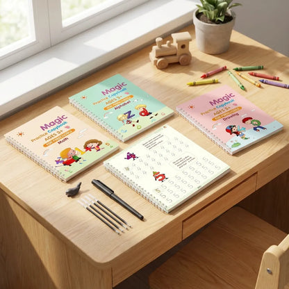 Magic Practice Copybook (4 Book + 10 Refill)