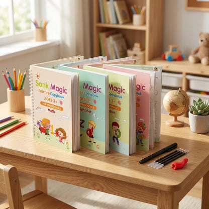 Magic Practice Copybook (4 Book + 10 Refill)